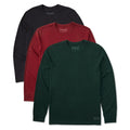 Mens Solid 3-Pack Long Sleeve Crusher Tee Multi 3 product image 1