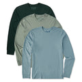 Mens Solid 3-Pack Long Sleeve Crusher Tee Multi 4 product image 1