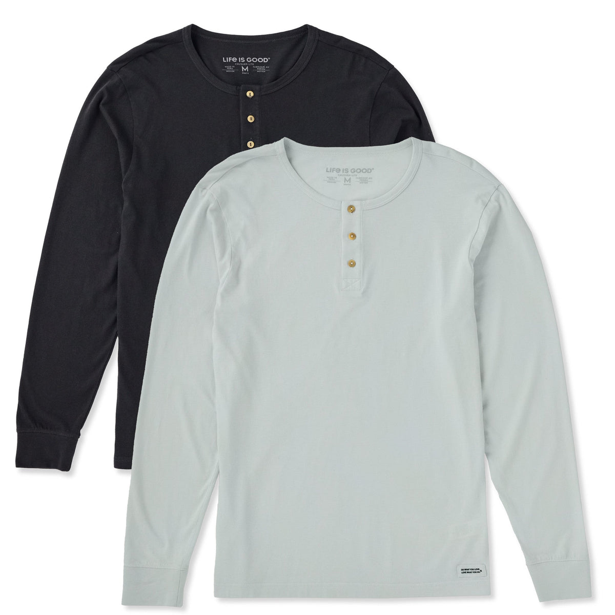 Mens Solid 2-Pack Long Sleeve Crusher-LITE Slim Fit Henley product image 1