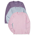 Womens Solid 3-Pack Long Sleeve Crusher Tee Multi 5 product image 1