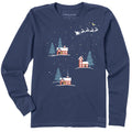Women's Christmas Eve Village Long Sleeve Crusher Tee product image 1