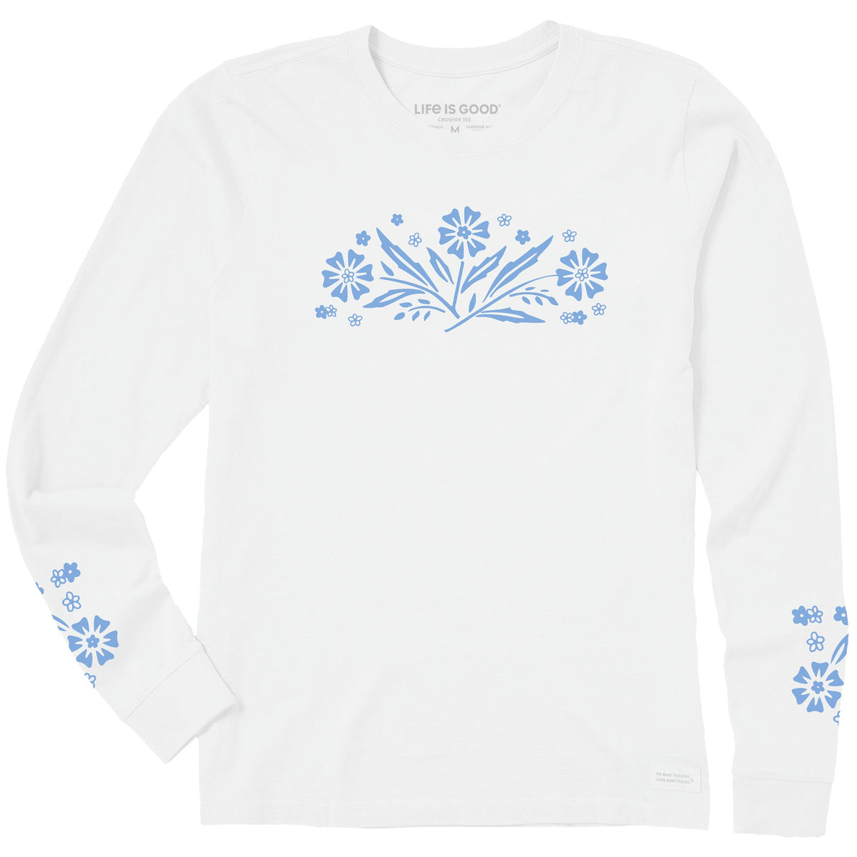 Women's Retro Floral Long Sleeve Crusher Tee product image 1