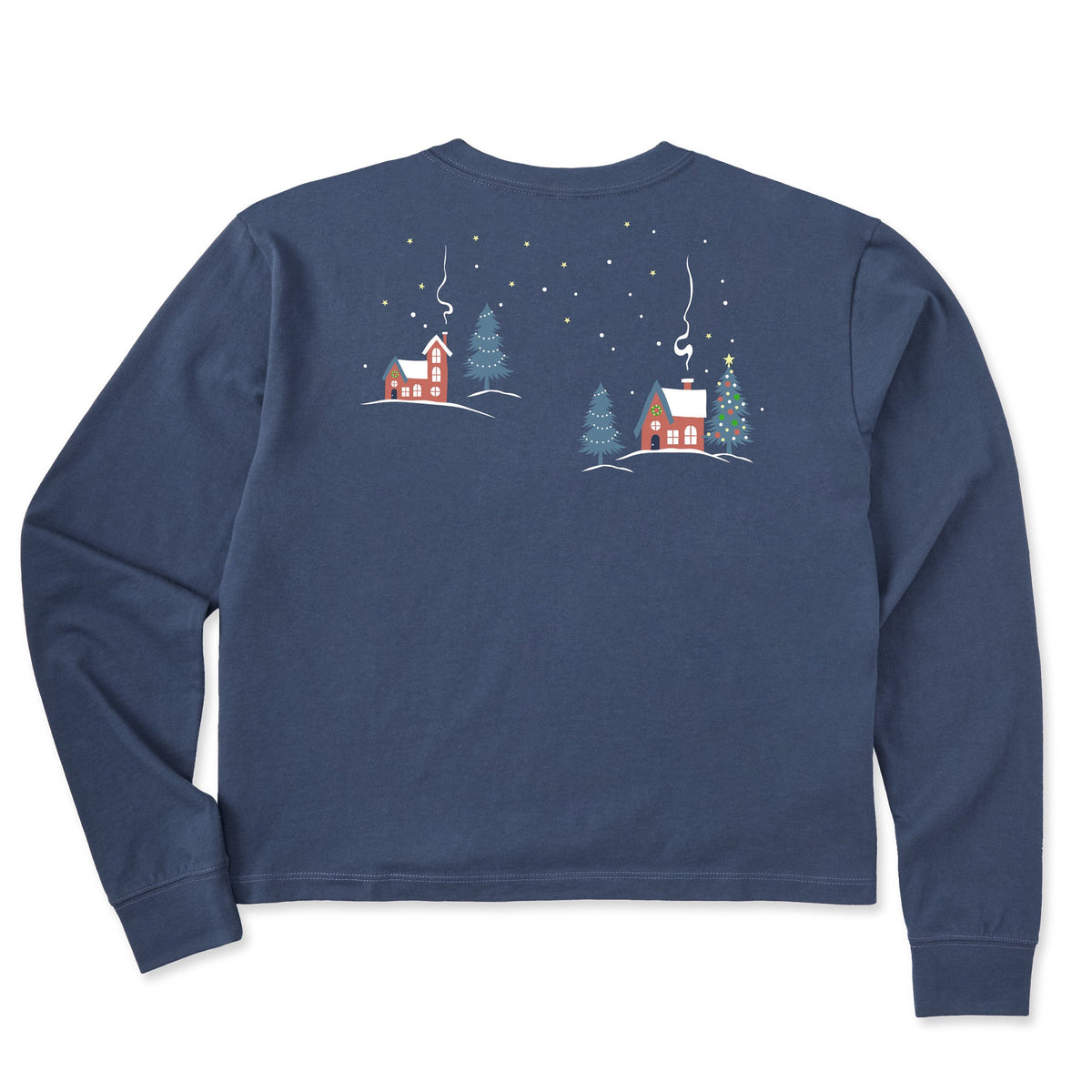 Women's Christmas Eve Village Long Sleeve Crusher Boxy Tee product image 2