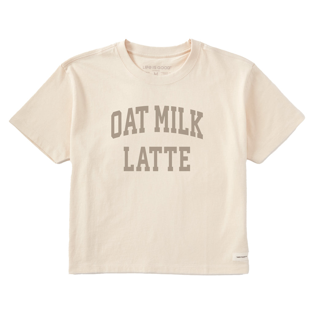 Women's Oat Milk Latte Arch Short Sleeve Crusher Boxy Tee product image 1