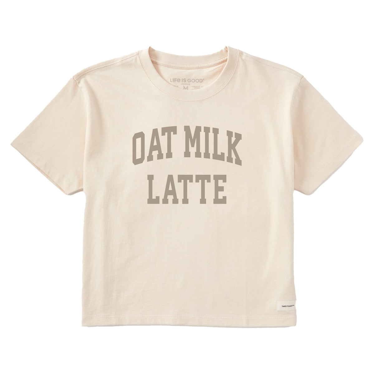 Women's Oat Milk Latte Arch Short Sleeve Crusher Boxy Tee product image 1