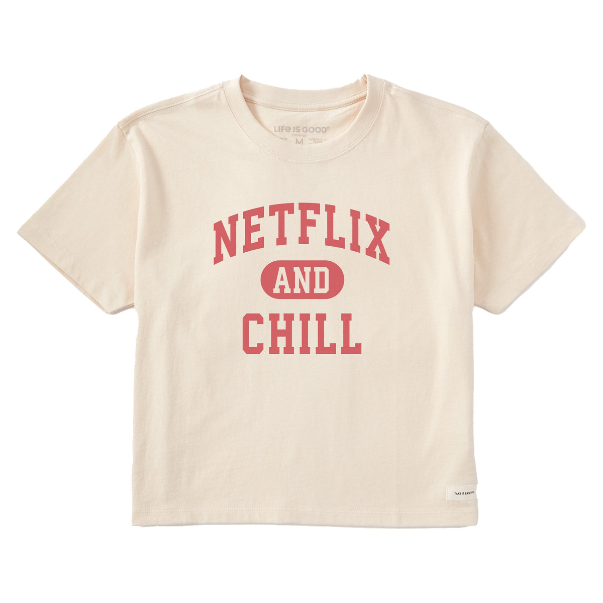 Women's Netflix and Chill Arch Short Sleeve Crusher Boxy Tee product image 1