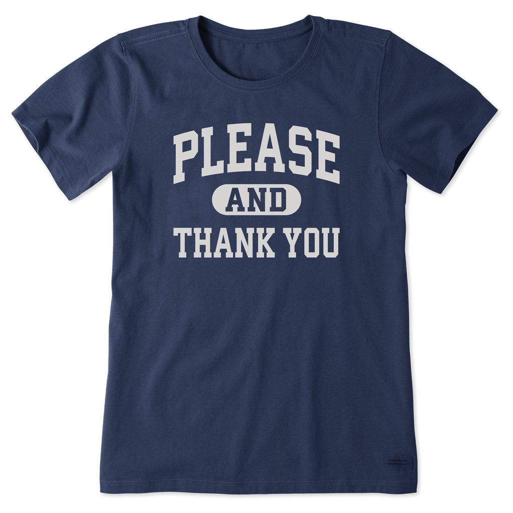 Women's Please and Thank You Arch Short Sleeve Crusher Tee product image 1