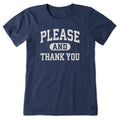 Women's Please and Thank You Arch Short Sleeve Crusher Tee product image 1