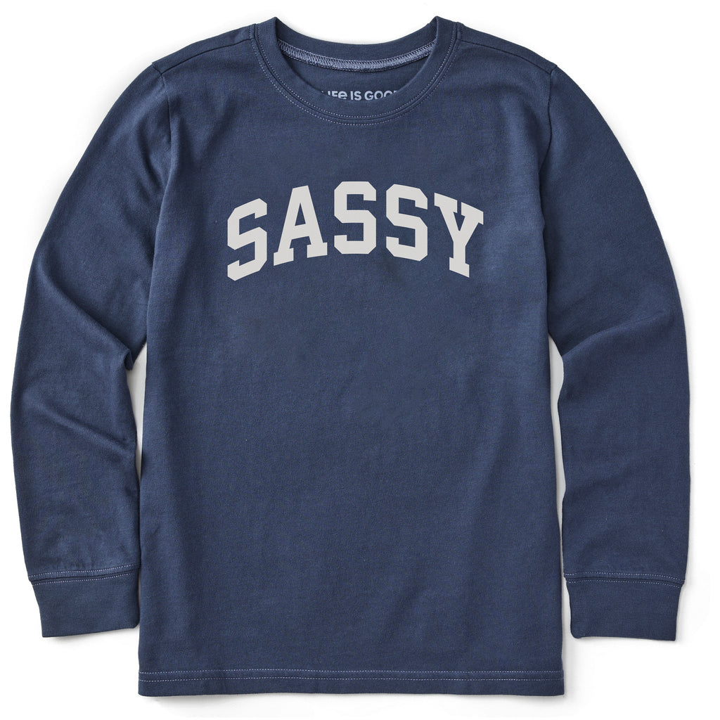 Kids Sassy Arch Long Sleeve Crusher Tee product image 1