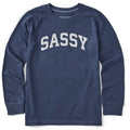 Kids Sassy Arch Long Sleeve Crusher Tee product image 1