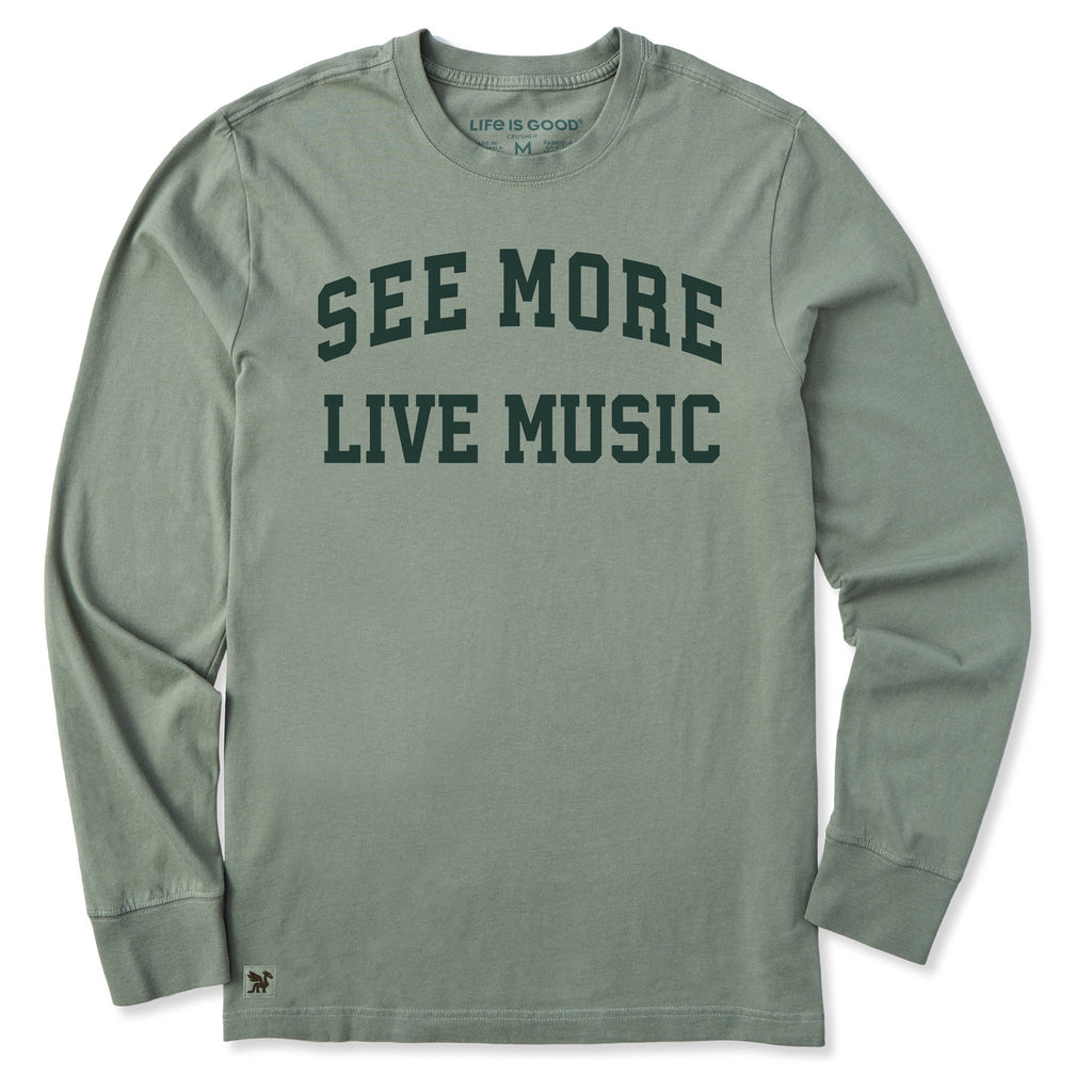 Men's See More Live Music Arch Long Sleeve Crusher Tee product image 1