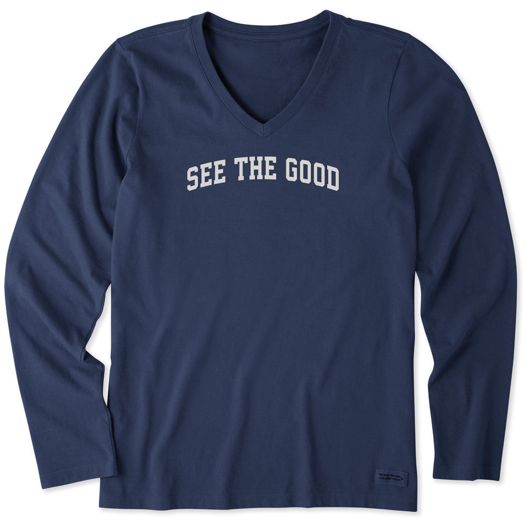 Women's See the Good Arch Long Sleeve Crusher Vee product image 1