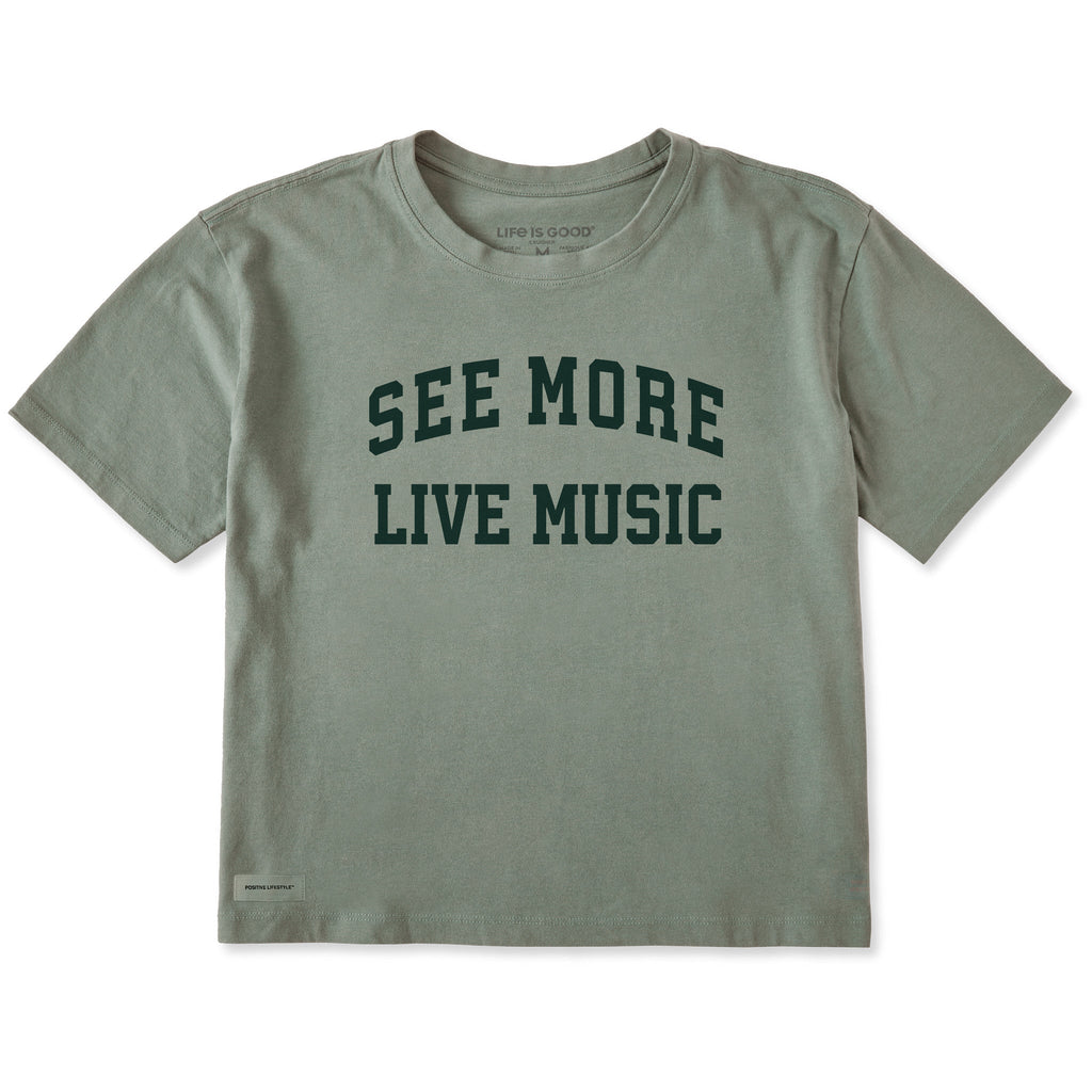 Women's See More Live Music Arch Short Sleeve Crusher Boxy product image 1