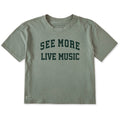 Women's See More Live Music Arch Short Sleeve Crusher Boxy product image 1