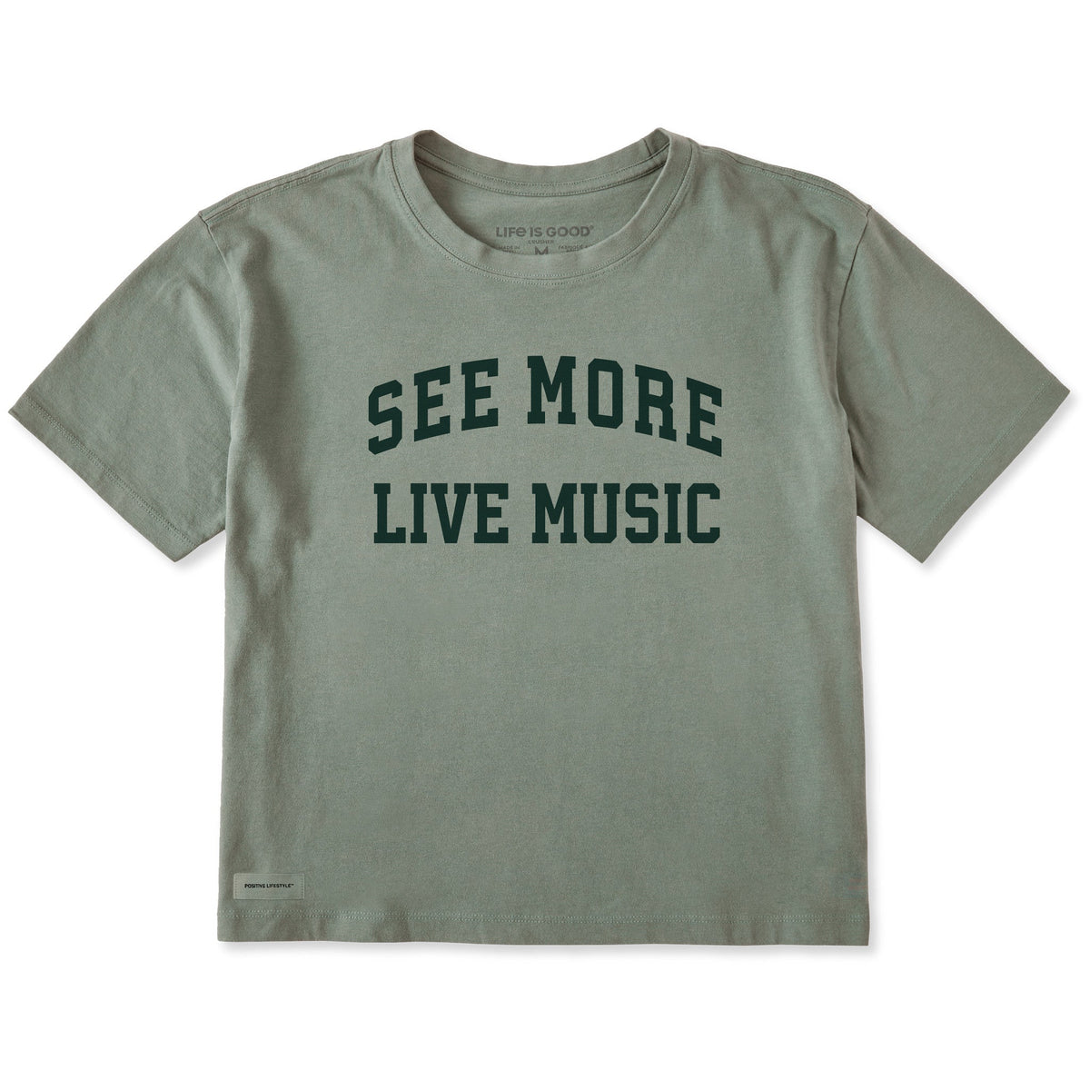 Women's See More Live Music Arch Short Sleeve Crusher Boxy product image 1