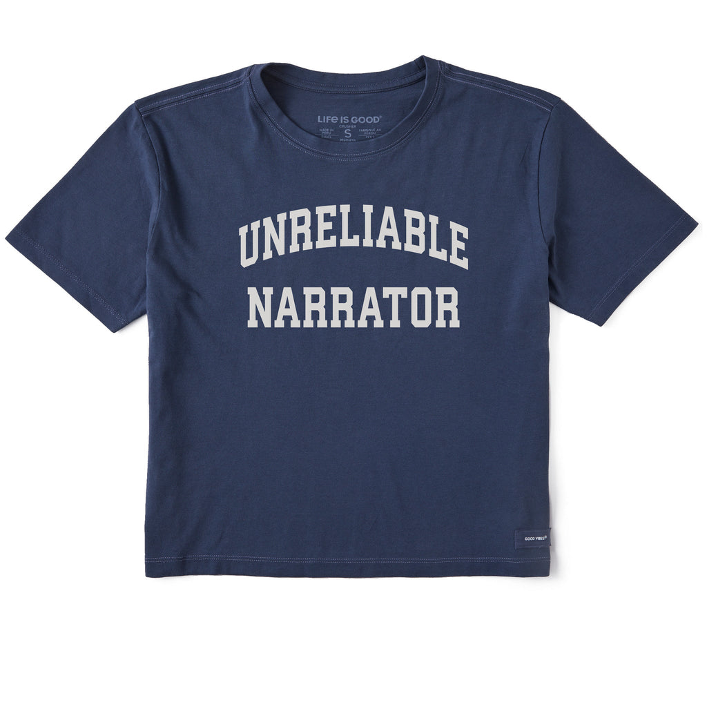 Women's Unreliable Narrator Arch Short Sleeve Crusher Boxy product image 1