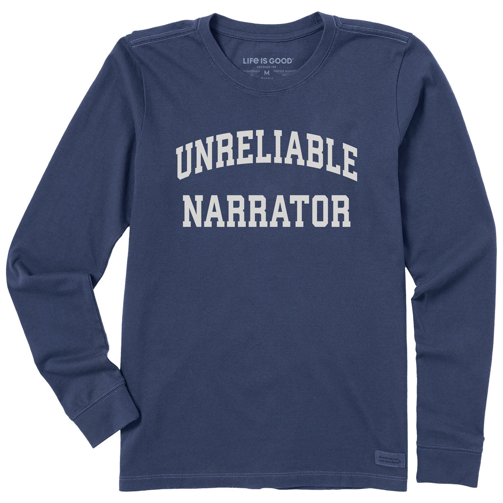 Women's Unreliable Narrator Arch Long Sleeve Crusher Tee product image 1