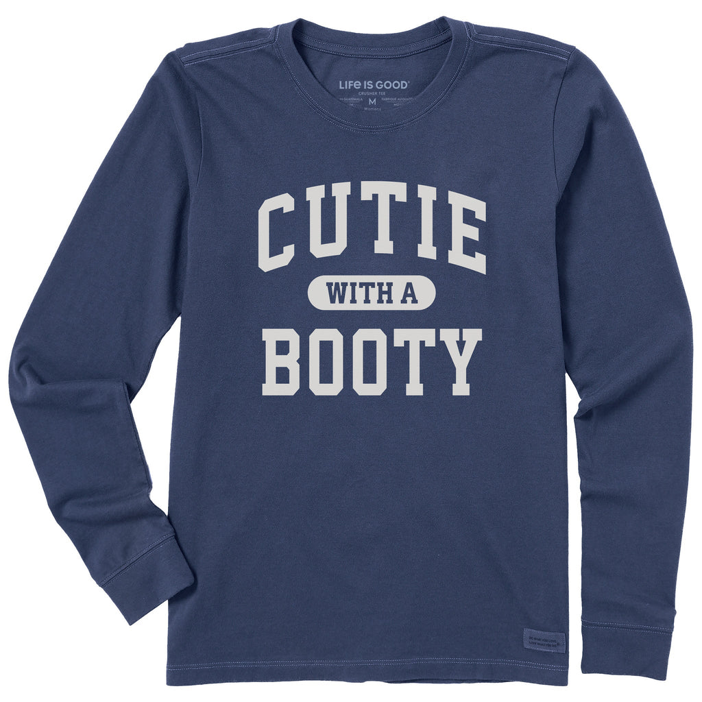 Women's Cutie with a Booty Arch Long Sleeve Crusher Tee product image 1