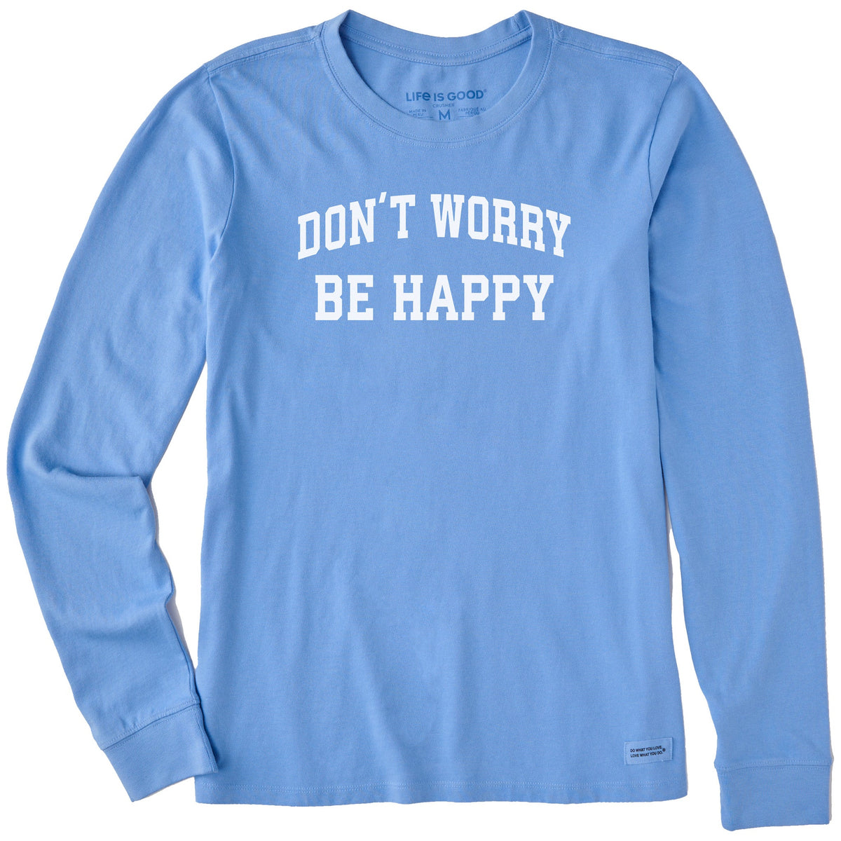 Women's Don't Worry Be Happy Arch Long Sleeve Crusher Tee product image 1