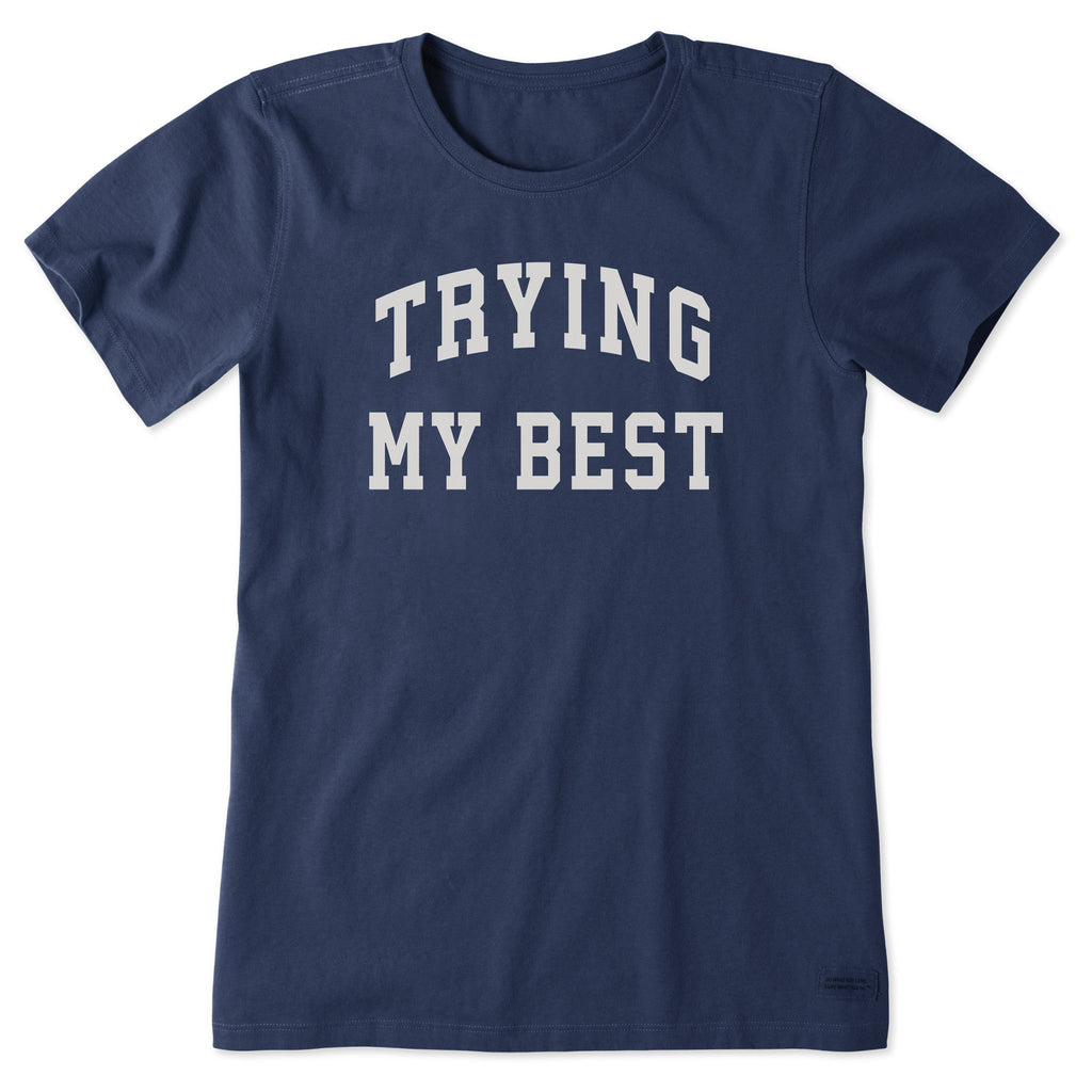 Women's Trying My Best Arch Short Sleeve Crusher Tee product image 1