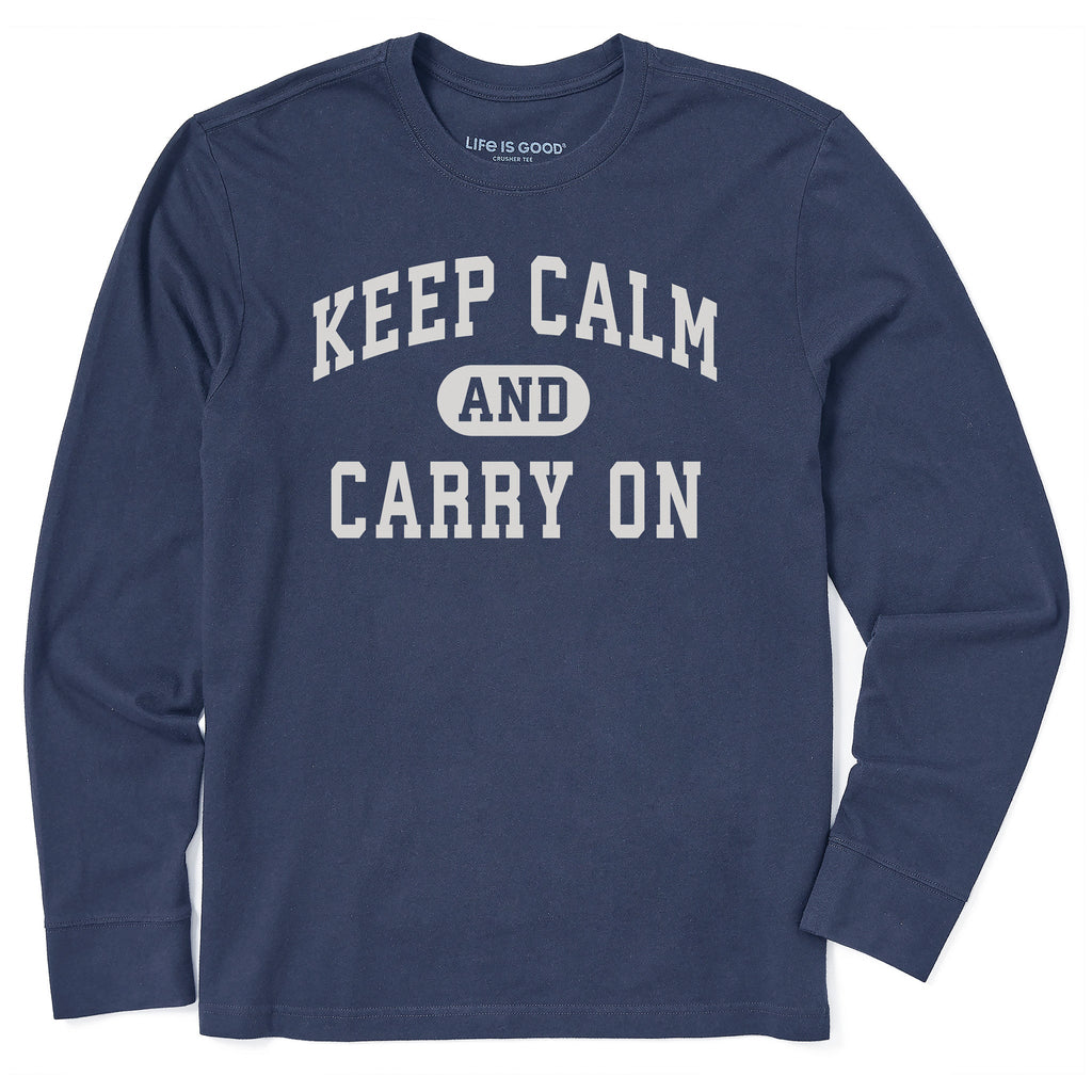 Men's Keep Calm Arch Long Sleeve Crusher Tee product image 1