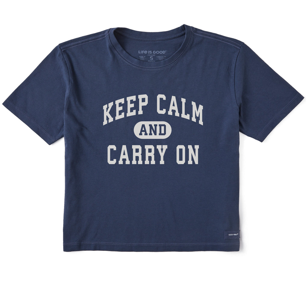 Women's Keep Calm Arch Short Sleeve Crusher Boxy Tee product image 1