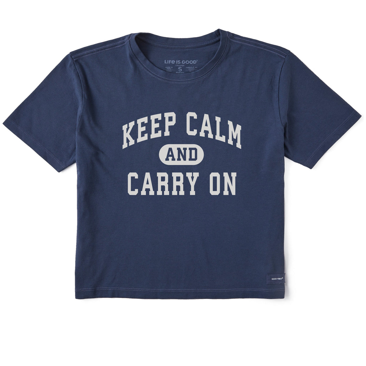Women's Keep Calm Arch Short Sleeve Crusher Boxy Tee product image 1