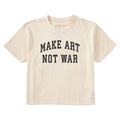 Women's Make Art Not War Arch Short Sleeve Crusher Boxy Tee product image 1