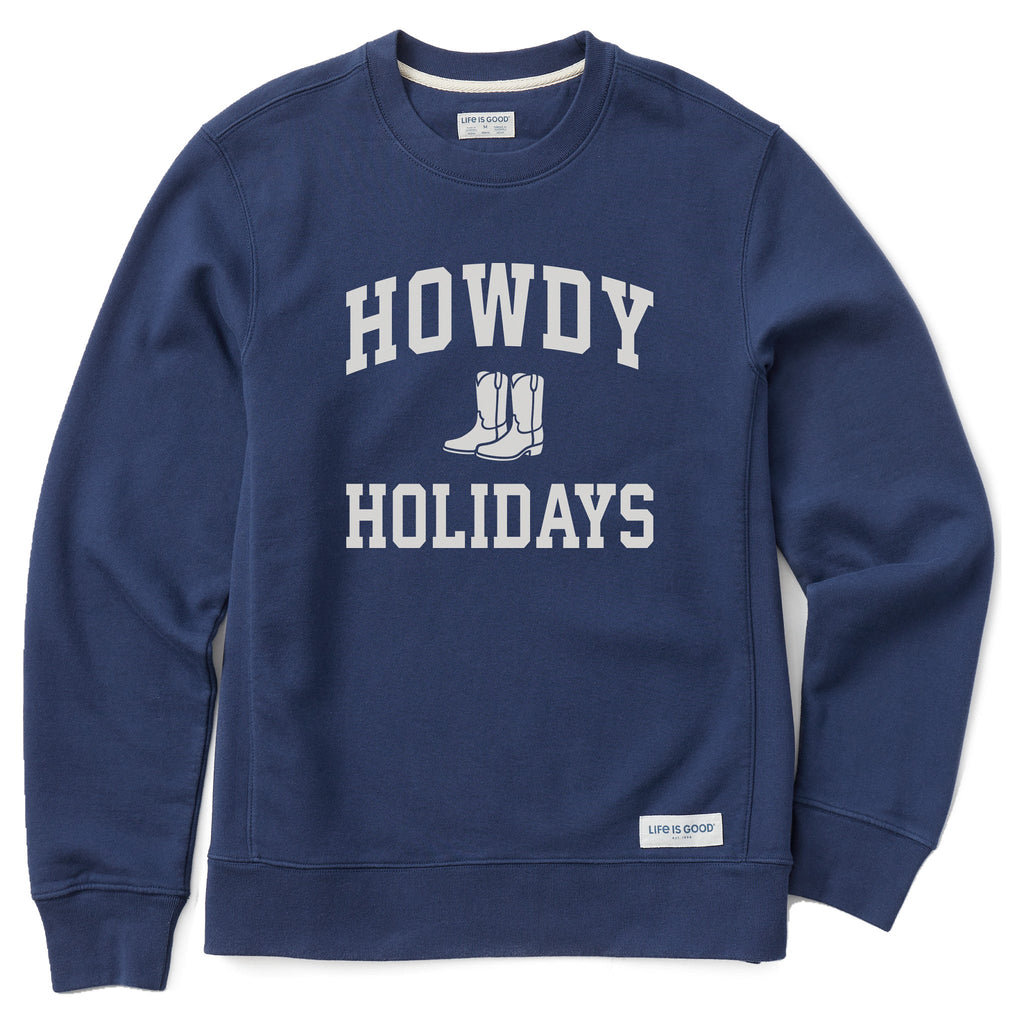 Men's Howdy Holidays Arch Simply True Fleece Crew