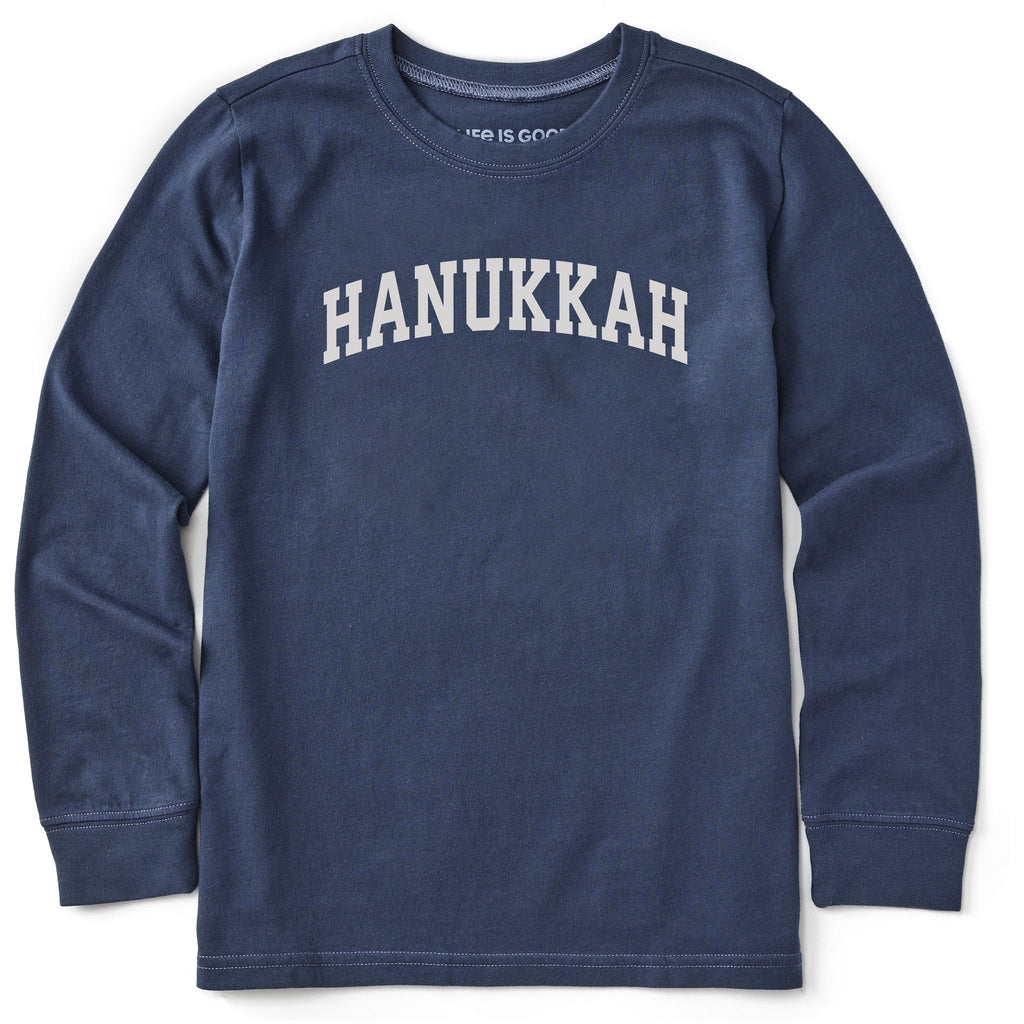 Kids Hanukkah Arch Long Sleeve Crusher Tee product image 1
