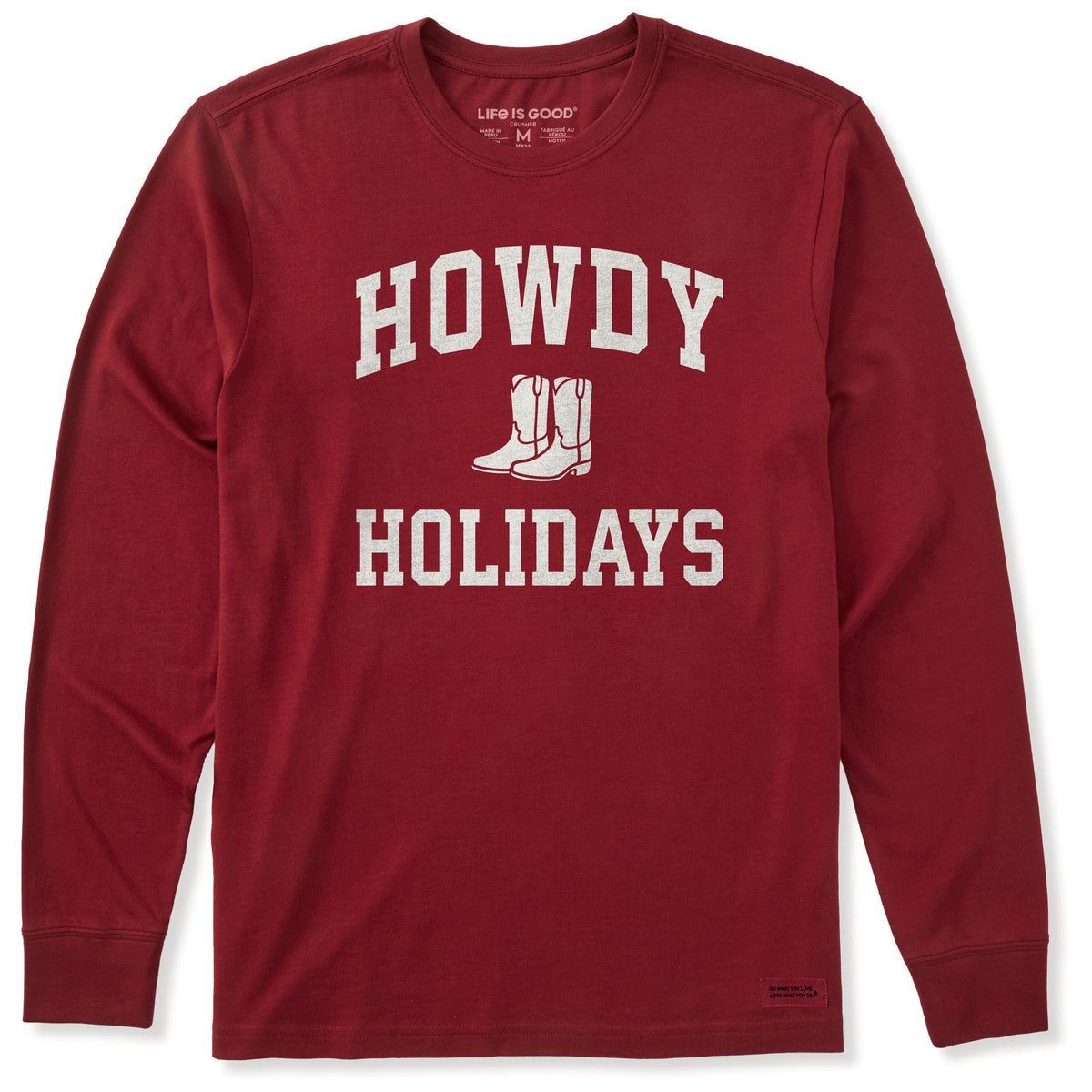 Men's Howdy Holidays Arch Long Sleeve Crusher Tee product image 1