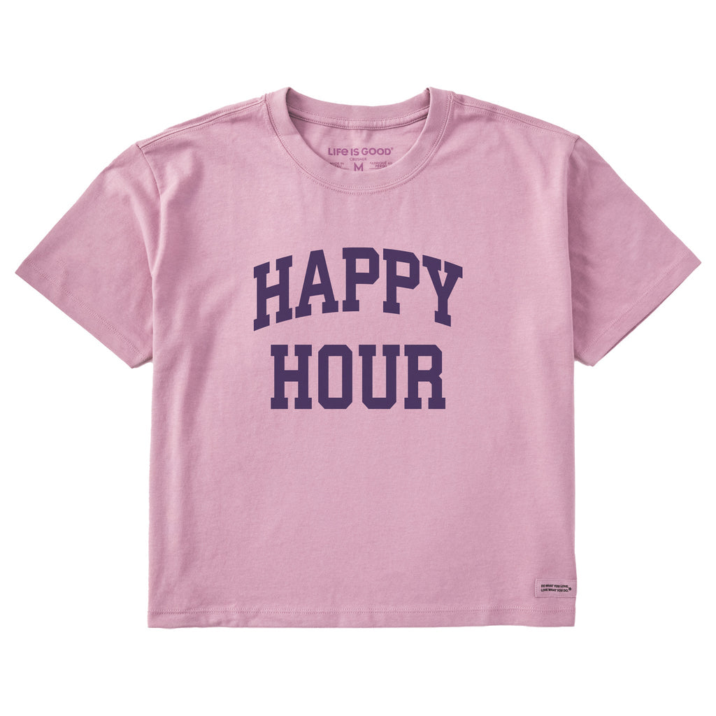 Women's Happy Hour Arch Short Sleeve Crusher Boxy Tee product image 1