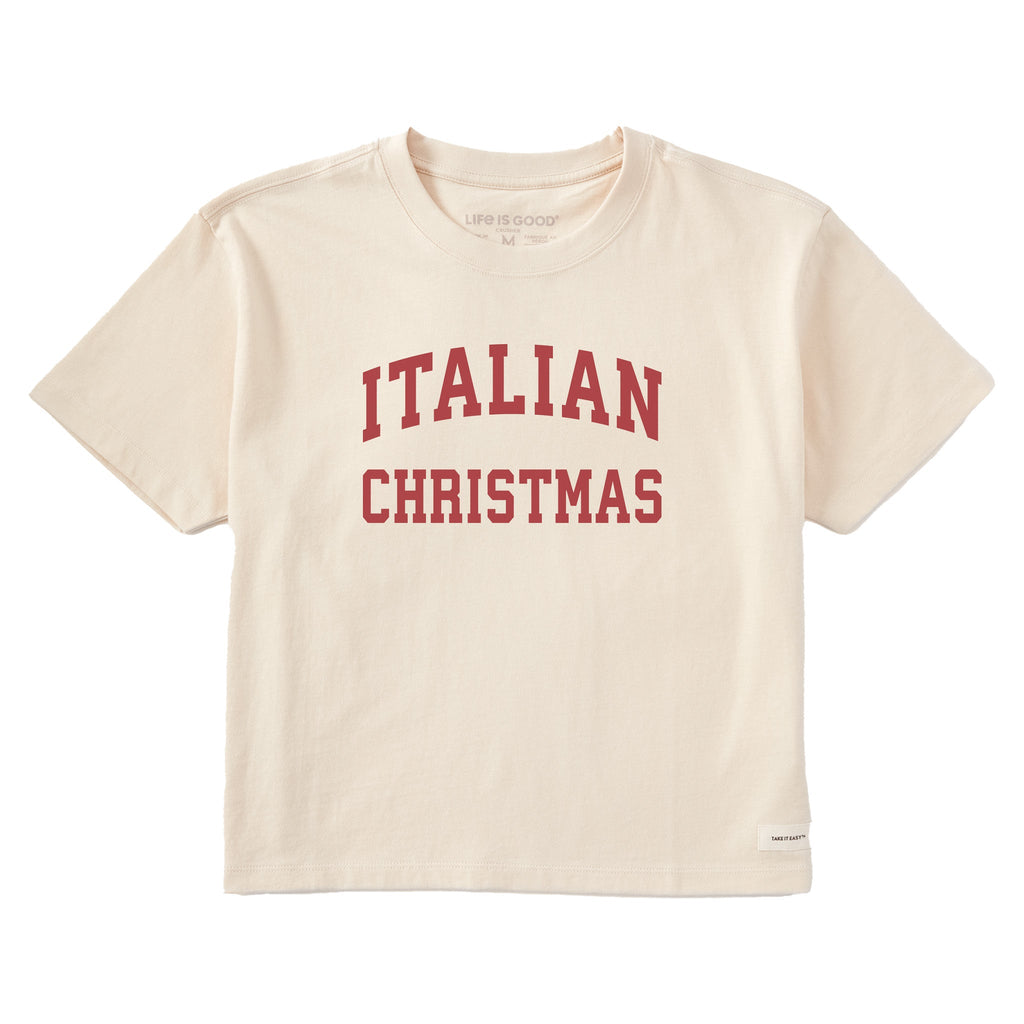 Women's Italian Christmas Arch Short Sleeve Crusher Boxy Tee product image 1