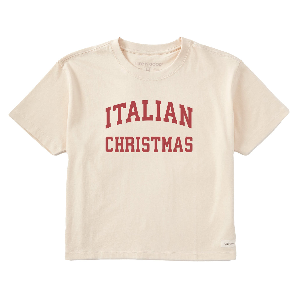 Women's Italian Christmas Arch Short Sleeve Crusher Boxy Tee product image 1