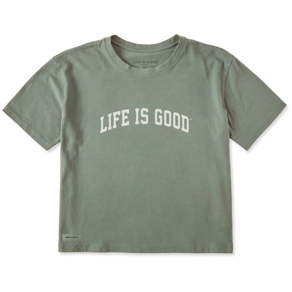 Women's A Life is Good Arch Short Sleeve Crusher Boxy Tee product image 1