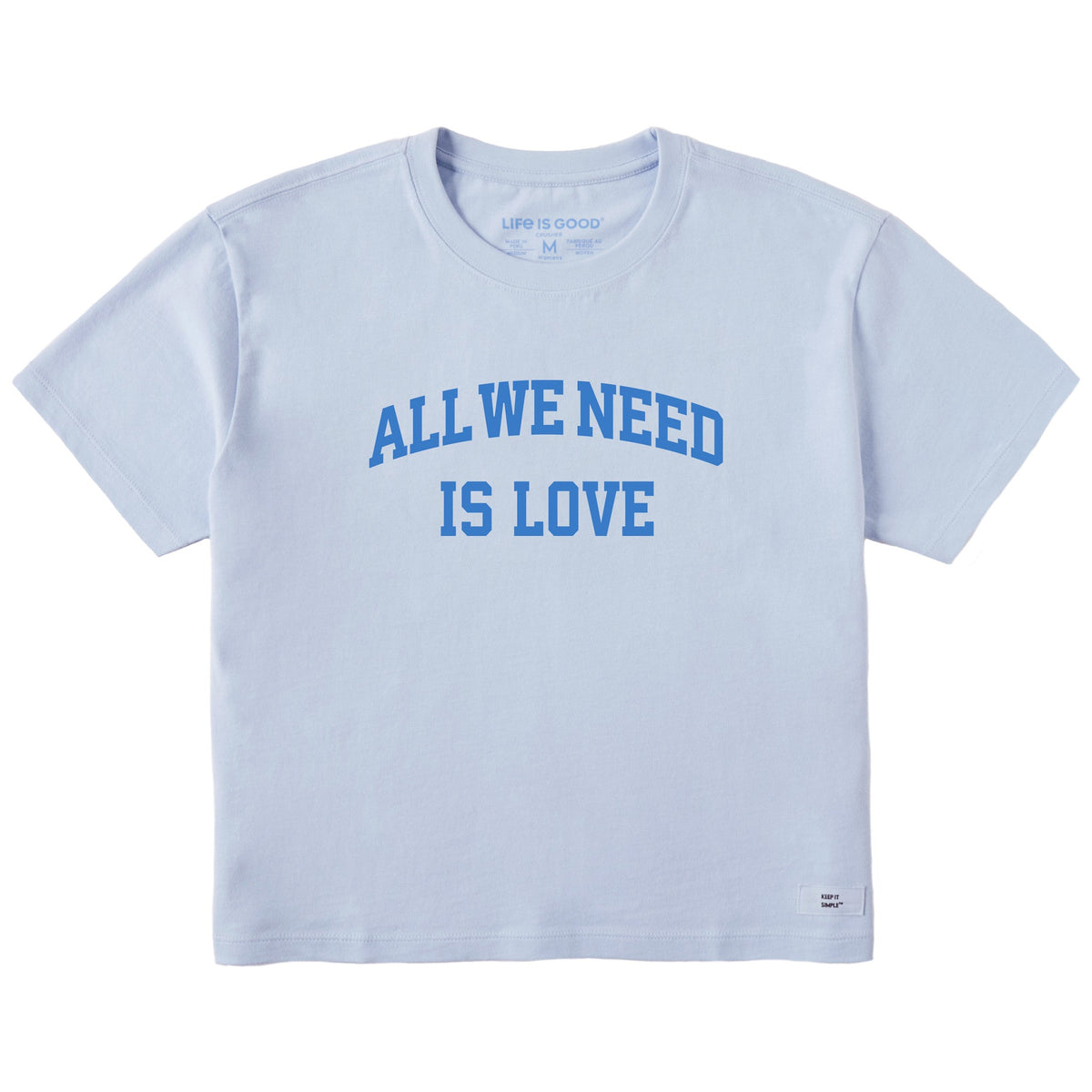 Women's All We Need is Love Arch Short Sleeve Crusher Boxy product image 1