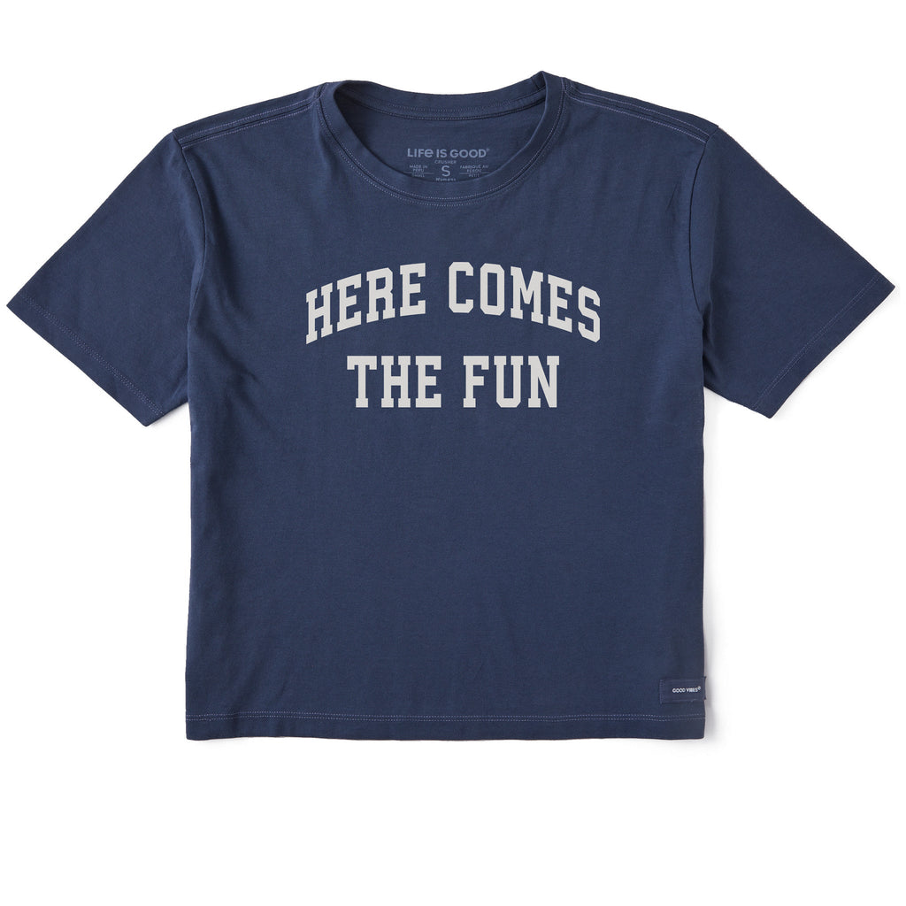 Women's Here Comes the Fun Arch Short Sleeve Crusher Boxy product image 1