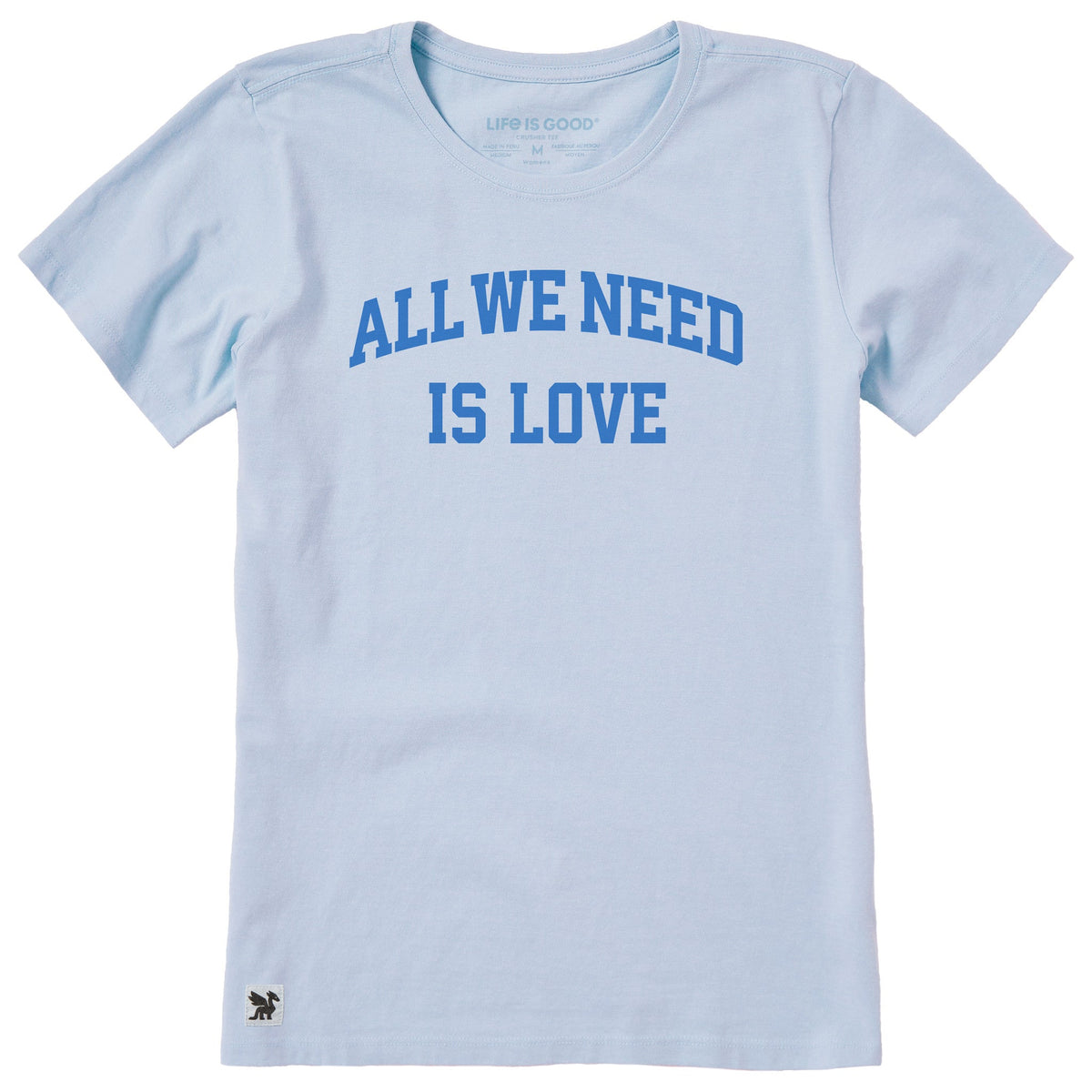 Women's All We Need is Love Arch Short Sleeve Crusher Tee product image 1