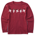 Kids Snowman Boogie Long Sleeve Crusher Tee