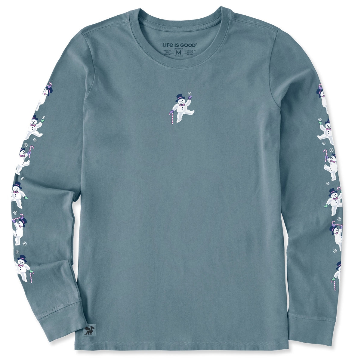 Women's Dancing Snowmen Long Sleeve Crusher Tee product image 5