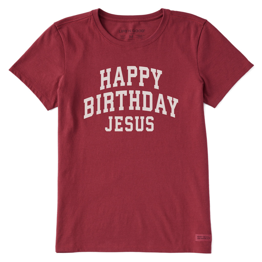 Women's Happy Birthday Jesus Arch Short Sleeve Crusher Tee product image 3